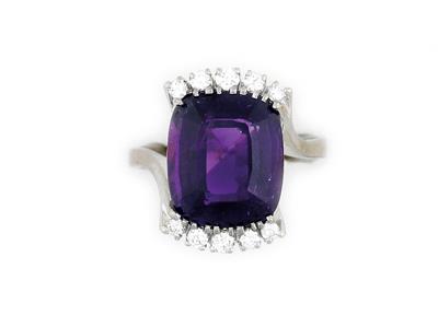 Amethyst Brillant Damenring - Schmuck und Uhren