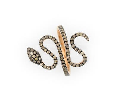 Brillant Damenring "Schlange" - Jewellery and watches