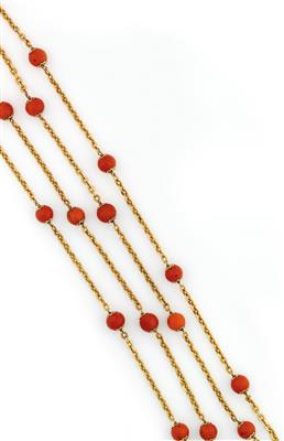 Lange Halskette mit Korallen - Klenoty a náramkové
