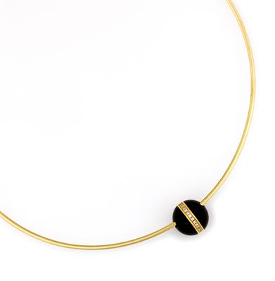 Onyx Brillant Design Collier - Schmuck und Uhren