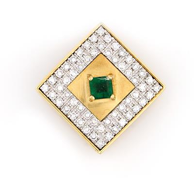 Smaragd Diamant Anhänger - Klenoty a náramkové