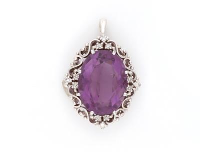 Amethyst Diamant Anhänger - Jewellery and watches