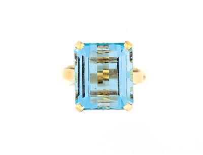 Aquamarin Damenring ca. 12,00 ct - Gioielli e orologi