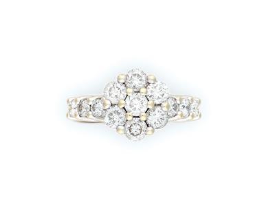 Brillant Damenring zus. ca. 1,90 ct - Jewellery and watches