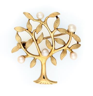 Kulturperlen Brosche "Baum" - Schmuck und Uhren