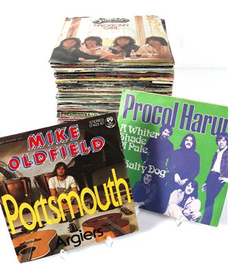 100 Singles vorwiegend POP z. B. Mike Oldfield, - Musical Instruments