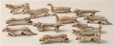12 Messerbänke in Form von Tieren, - Summer-auction