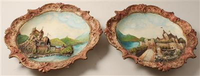 1 Paar Wandreliefs, - Summer-auction