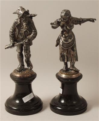 Jäger und Frau mit erlegtem Hasen, - Summer-auction