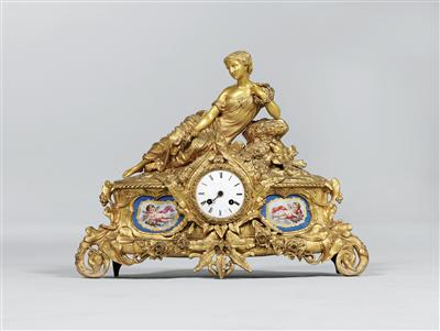Napoleon III. Bronzeuhr - Antiques and Paintings