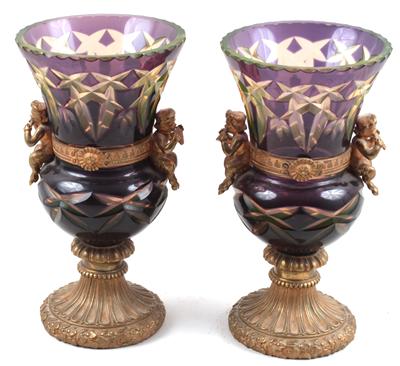Paar Vasen, - Antiquitäten & Bilder <br>(Schwerpunkt: Aquarelle des 19. Jahrhunderts)