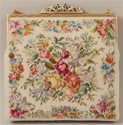 1 Petit Point-Handtasche, - Antiques and Paintings