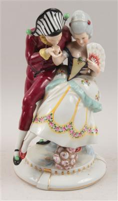 Harlekin und Dame, - Antiquariato e Dipinti