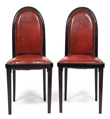 Otto Prutscher zugeschrieben,1 Paar Stühle, - Saisoneröffnungsauktion Antiquitäten & Bilder