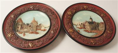 1 Paar Wandteller, - Antiques and Paintings