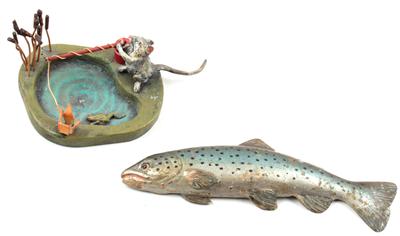 Fisch, angelnde Maus, - Antiquariato e Dipinti