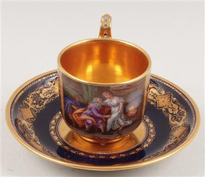 Bild-Tasse mit Untertasse, - Antiques and Paintings