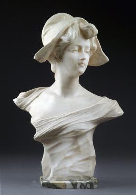 Aristide Petrilli, Bust of a young lady, - Starožitnosti (Nábytek, Socha?ská díla)