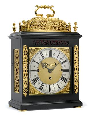 Baroque bracket clock with carillon "Mathieu Deshais London" - Starožitnosti (Nábytek, Socha?ská díla)