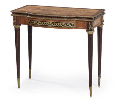 French marquetry extending table, - Works of Art (Furniture, Sculpture)