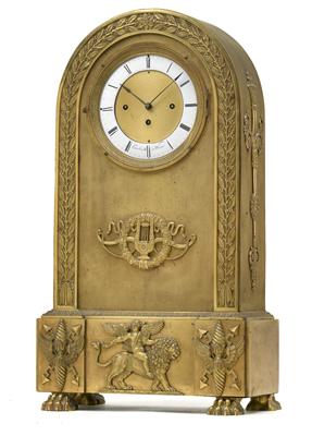 Large Viennese Empire bronze mantel clock - Works of Art (Furniture, Sculpture)