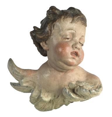 Johann Baptist Straub, bottega di, testa di angelo, - Oggetti d'arte (mobili, sculture)