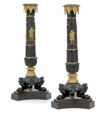 Pair of Charles X. candelabra, - Starožitnosti (Nábytek, Socha?ská díla)