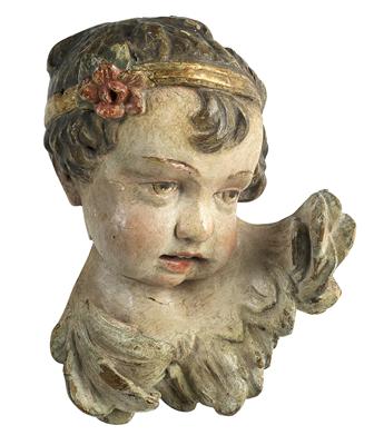 Rococo head of angel, - Starožitnosti (Nábytek, Socha?ská díla)