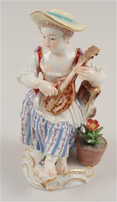 Gärtnerkind mit Gitarre, - Antiques and Paintings