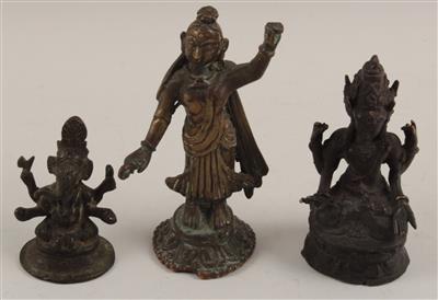 Konvolut (3 Stücke): Nepal, Kathmandu-Tal, Newar. - Antiquariato e Dipinti