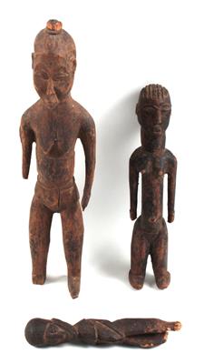 Konvolut (3 Stücke): Lobi, Burkina Faso, Elfenbeinküste: 3 weibliche 'Bateba-Figuren'. - Antiquariato e Dipinti