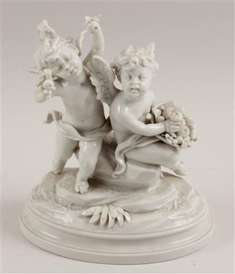 2 Putti mit Früchten, - Antiquitäten & Bilder<br>Schwerpunkt Druckgrafik