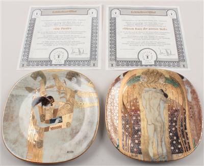 "Phantastische Meisterwerke", Gustav Klimt-Teller, - Saisonabschluß-Auktion<br>Bilder Varia und Antiquitäten
