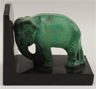 Buchstütze in Form eines Elefanten, - Antiques and Paintings