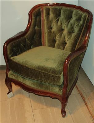 Fauteuil um 1910/20, - Saisonabschluß-Auktion<br>Bilder Varia und Antiquitäten