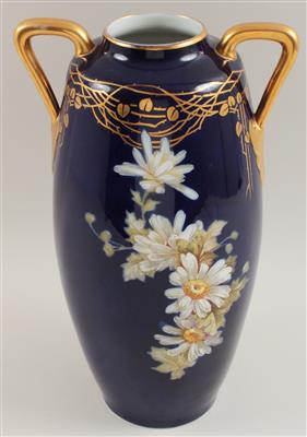 Jugendstil-Henkelvase, - Saisonabschluß-Auktion<br>Bilder Varia und Antiquitäten