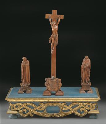 Kreuzigungsgruppe, - Saisonabschluß-Auktion<br>Bilder Varia und Antiquitäten