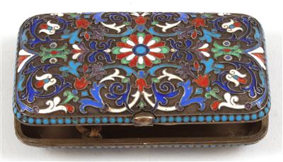 Moskauer Cloisonné Tabatiere, - Antiques and Paintings