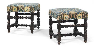 Paar Hocker, - Antiquariato e Dipinti