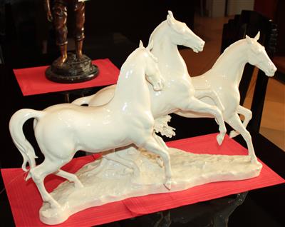 Pferdegruppe, - Saisonabschluß-Auktion<br>Bilder Varia und Antiquitäten