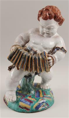 Putto mit Ziehharmonika, - Antiques and Paintings