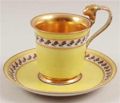 Tasse mit Untertasse, - Antiquariato e Dipinti