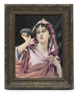 Porzellan-Bild, - Summer-auction