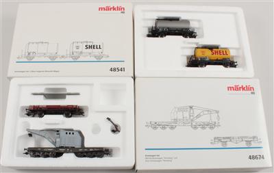 Märklin H0 Wagen-Set (je 2 Stk. Waggon pro Packung) 48541und 48674, - Asta estiva