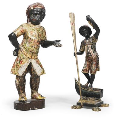 Zwei variierende venezianische Dekorationsfiguren - Asta estiva