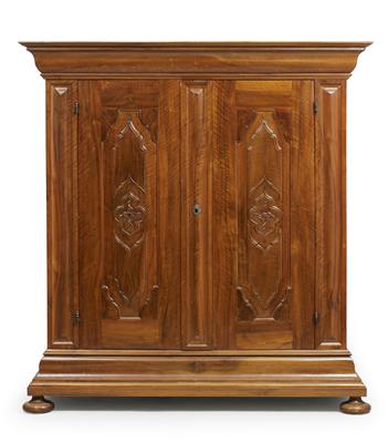 Provinzieller Barockhallenschrank, - Summer-auction