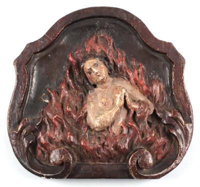 Relief, Arme Seele im Fegefeuer, - Summer-auction