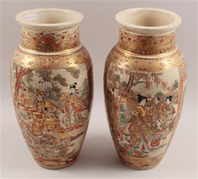 1 Paar Satsuma-Vasen, - Sommerauktion