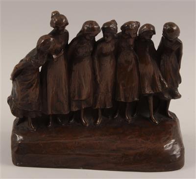 Rudolf (Ferndinand) Marschall(1873-1967)-Sieben Mädchen in einer Reihe, - Summer-auction