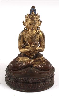 Nepal: Bronze-Figur eines Adi-Buddha Vajradhara. - Saisoneröffnungs-Auktion Antiquitäten & Bilder